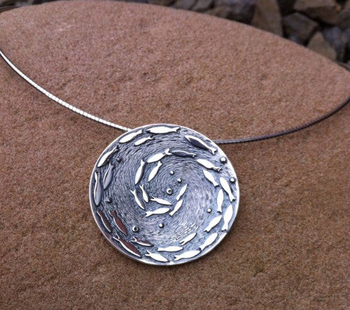 Silver Darlings - medium pendant