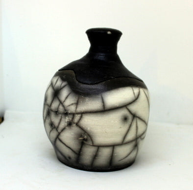 Lidded Pot - Naked Raku