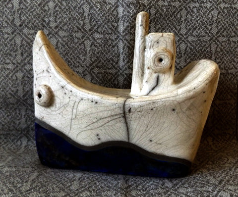 Clyde Puffer (large) - Raku pottery