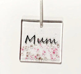 Glass Hanger / Card - Mum