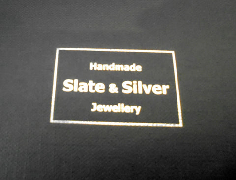 Slate & Silver stud earrings - The Rose