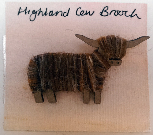 Brooch - Highland Cow