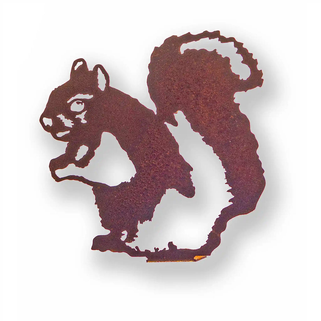 Metal Decoration - Squirrel Fence Topper